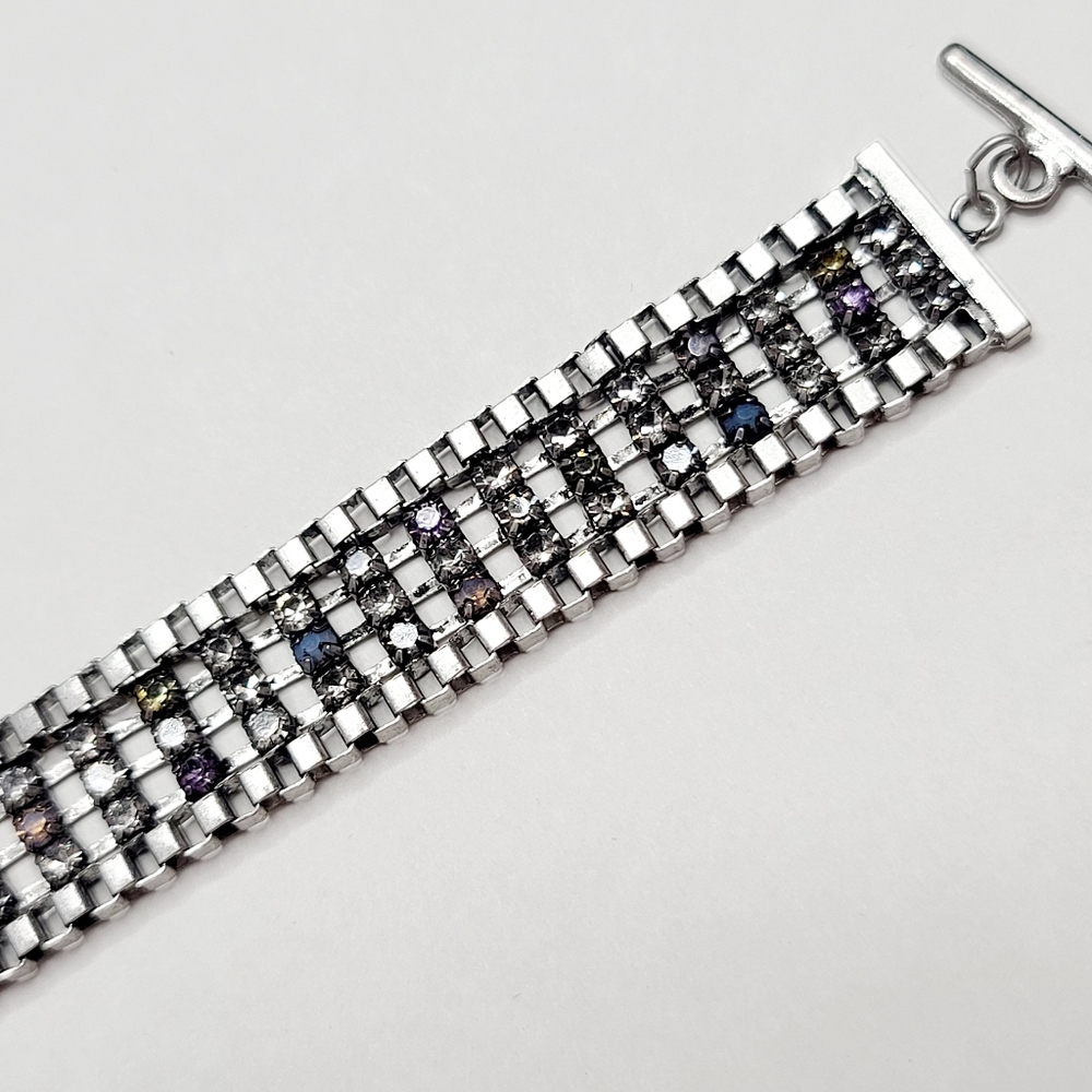 Women's Multicolor Rhinestone Chain Bracelet